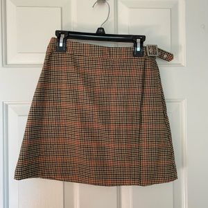 Brandy Melville Plaid Skirt with Belt